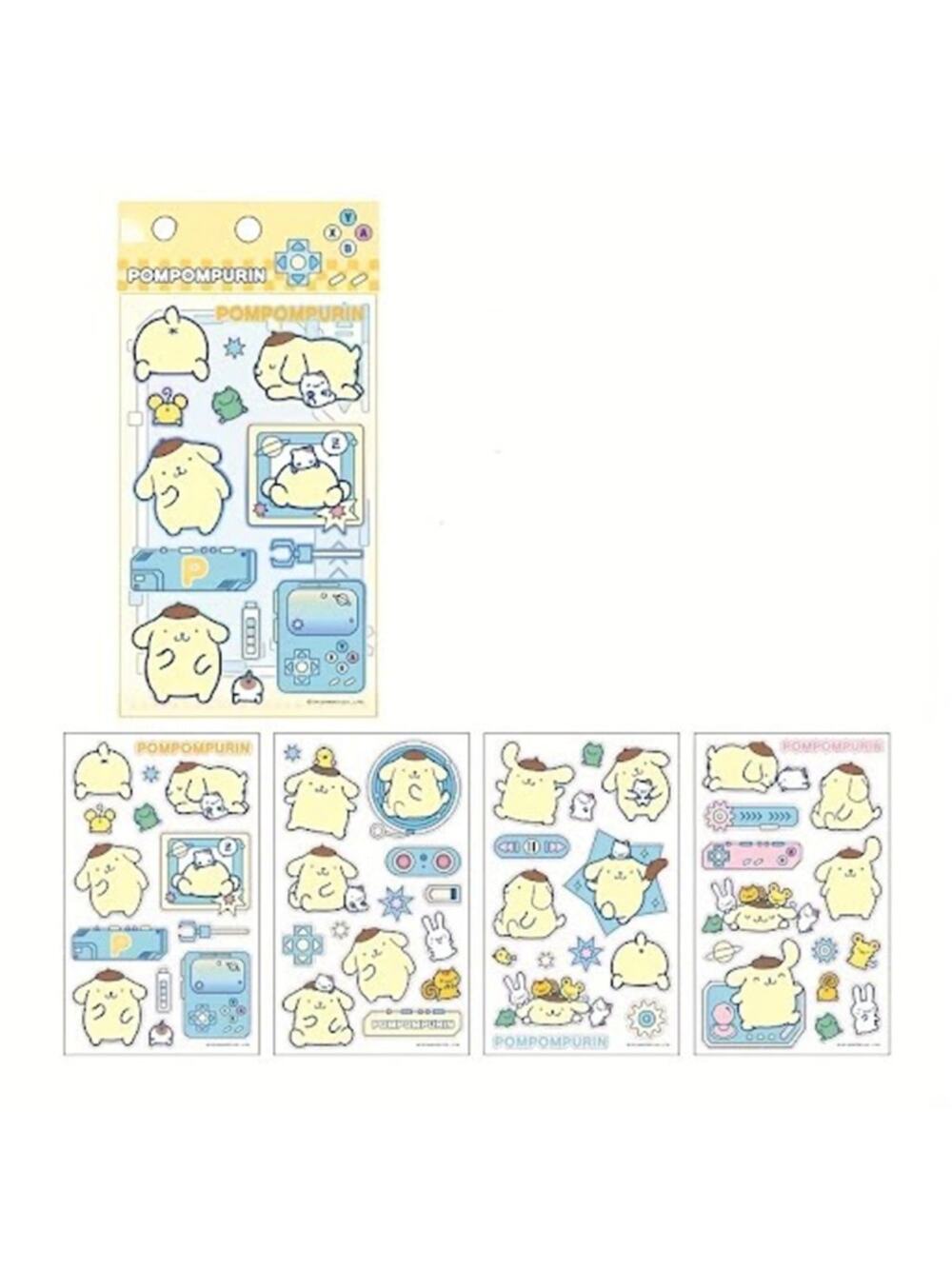 #POM-2193 Pompom Sanrio Sticker Pack - Transparent - 4 Sheets Per Pack